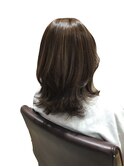20代30代ハイライト立体感オリーブブラウンくびれウルフボブ