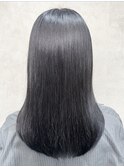 ホワイトグレージュミニウルフチェリーブラウンデジタルパーマ