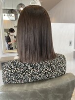 シェル 津山の手店(shel)&nbsp;ブリーチなし/切りっぱなしボブ/秋カラー/ブラウンアッシュ