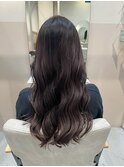 ブリーチあり、暗めパープルグレイ