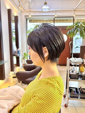 ヘアアーク(HAIR arc) ショートボブ#くびれ#顎ラインボブ#ひし形#大人かわいい前下がり