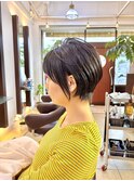 ショートボブ#くびれ#顎ラインボブ#ひし形#大人かわいい前下がり