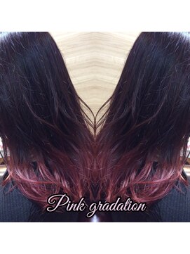 ヘアーメイク トレコローリ(hair make trecolori) 【trecolori 津田沼】ピンクグラデーション