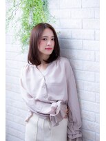 ヘアーアートシフォン 池袋西口店(Hair art chiffon)&nbsp;大人かわいい/フェザーバング/マットブラウン