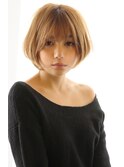 ３０代４０代５０代大人可愛いひし形ボブ　丸みが可愛い
