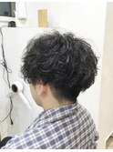 メンズ　スパイラルパーマヘア