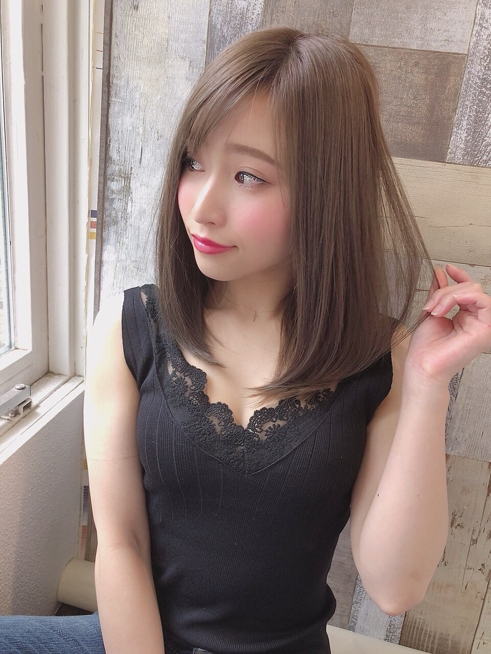 『人気No.１☆』カット+透明感カラー+Lv2新髪質改善ケラチンTR￥12000