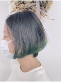 【裾カラー】×【ホリッカーグリーン】