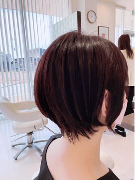 アメイジングヘアー 美沢店(AMAZING HAIR) 大人ショートボブ/ナチュラルピンク/ひし形ショート