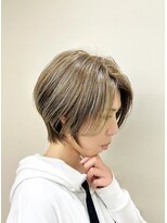 アース 上本町店(HAIR&MAKE EARTH) 20代30代大人可愛いエアリーショートラベンダーベージュ透明感