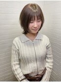 石橋阪大前/ボブウルフ/グレージュ/髪質改善トリートメント
