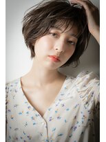 モッズヘア 越谷(mod's hair) 黒髪アッシュブラックくせ毛風マッシュボブv越谷30代40代50代