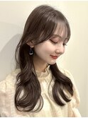 韓国風/レイヤー/小顔/前髪カット/髪質改善/グレージュ/透明感