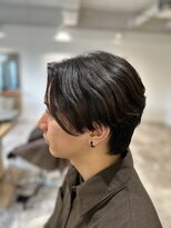 メンズカット バイ ソイクフ(メンズカット by SOY-KUFU)&nbsp;20代30代40代流行ツーブロックスーツ黒髪メンズニュアンスパーマ