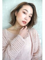 シャルムバイルーチェココ(CHARME by Lu'ce coco) 無造作ミディホワイトブロンド