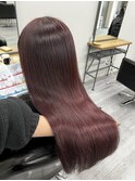 赤髪カラー 暖色カラー レイヤースタイル