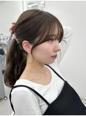 前髪顔まわり韓国ヘアレイヤーカットサイドバンク2wayバンク韓国