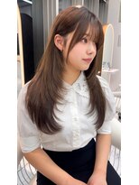 ロンドルピナス 小倉(Lond Lupinus)&nbsp;ミディアムヘア暗めカラー/デザインカラー/フェイスフレーミング