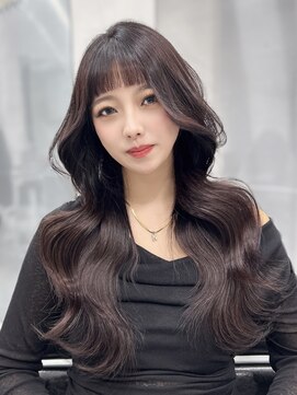 ロムーク 表参道(LOMKH) 秋の小顔ロングレイヤーカット顔周りシールエクステ網紅韓国ヘア