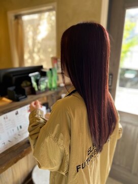 ヘアメイク リヴ(Hair Make Liv) ワインレッド×ロング