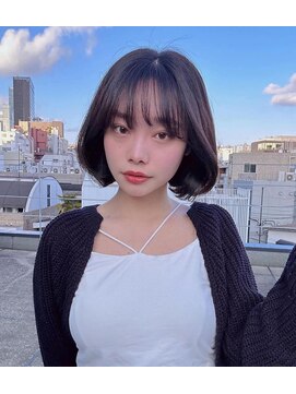 ナループロア ルームー(Nalu pu loa ROOMOO) 顔まわりレイヤーのあるタンバルモリ☆韓国ボブ/韓国ヘア