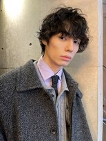 スクリーンギンザメゾン 銀座(SCREEN GINZA MAISON.) ミルクティーブロンド/ダークブルー/デジタルパーマ/銀座