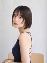 フォト 新宿三丁目(foto) 地毛風縮毛矯正韓国風顔まわりレイヤー小顔ボブ切りっぱなしボブ