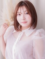 カバーヘアアンドスパ ブリス 浦和(COVER HAIR&SPA bliss)&nbsp;艶髪ピンクブラウンブリーチなし切りっぱなしボブレイヤー20代a