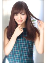 ノラ ヘアーサロン(NORA HAIR SALON) NORA【ERI】小顔前髪暗アッシュ丸みのあるストレートセミロング