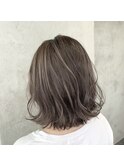 ハイライト×切りっぱなしボブ
