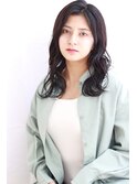 [lagoon田辺佳菜]大人かわいいレイヤーセミディ×エアリーパーマ