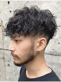 ツイストスパイラルパーマ波巻きスパイラルツーブロック