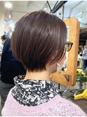 ピンクアッシュのショート