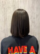 テトテ 門戸厄神店(tetote)&nbsp;／髪質改善／切りっぱなしボブ／ダークブラウン／