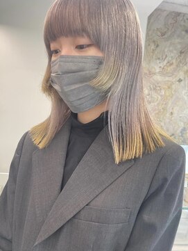 ソル オモテサンドウ 表参道 青山(SOL . OMOTESANDO) ミルクティーベージュダブルカラーインナーカラーケアブリーチ