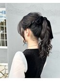 ヘアセット、結婚式お呼ばれヘア