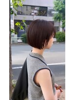 シュプール(SPUR)&nbsp;スッキリ丸みショートボブ×暗髪ナチュラルブラウン