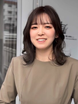 ベレッタ 楠葉店(veretta.) 外ハネくびれレイヤースタイル♪透明感カラー/グレージュ/抜け感