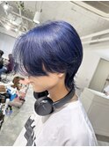 【kento限定カラー】ネイビーカラー/センターパートウルフ