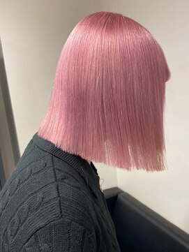 ベレーザ 渋谷(BELEZA) 6181ベビーピンク艶髪ハイトーンカラーホワイトピンク韓国ボブ