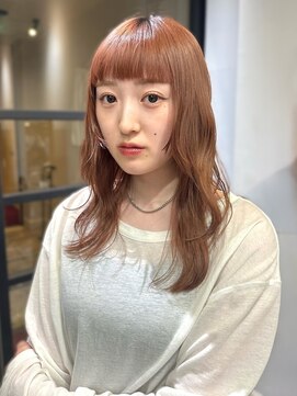 ヴヴ(Bub) ニュアンスパーマ 顔周りレイヤー 前髪カット ブラウンベージュ
