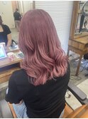 ピンクベージュチェリーレッド