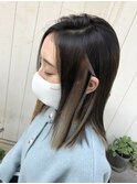 ミルクティーベージュのインナーカラー(grandage repos北千住)