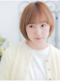 八潮/髪質改善/アプリコットオレンジ!姫カットレイヤー丸みボブk