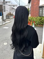 マニア(mania.) 黒髪ブルーブラックダークグレー黒染め就活カラー韓国髪質改善