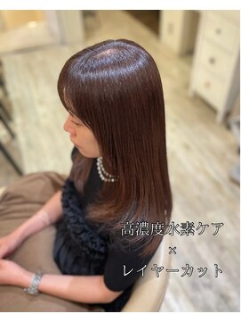 【艶髪】マロンブラウン×レイヤーカット【高濃度水素カラー】