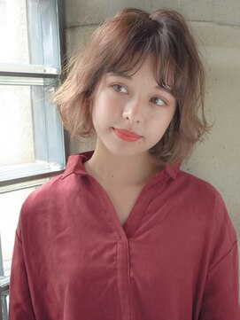 リリアン 青山(relian) センターパートのオルチャン風ボブ☆relian青山