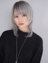 リアイス(Re:ICE) ミニウルフ/くすみブルー/流れるレイヤー/インナーハイライト