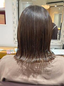 ネオリーブ チッタ 阿佐ヶ谷店(Neolive citta) 馴染ませハイライト柔らかベージュ切りっぱなしヘアー