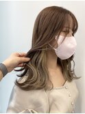 韓国風インナーカラー ×ベージュ